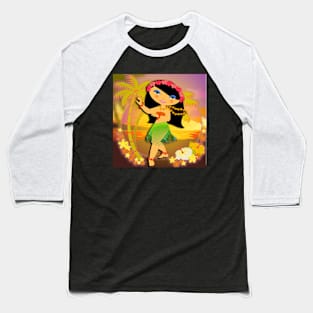 TropoGirl - Tropical Dancer Baseball T-Shirt